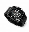 Luxury Skeleton Dial Black Square Watch for Men – Premium Sport Edition