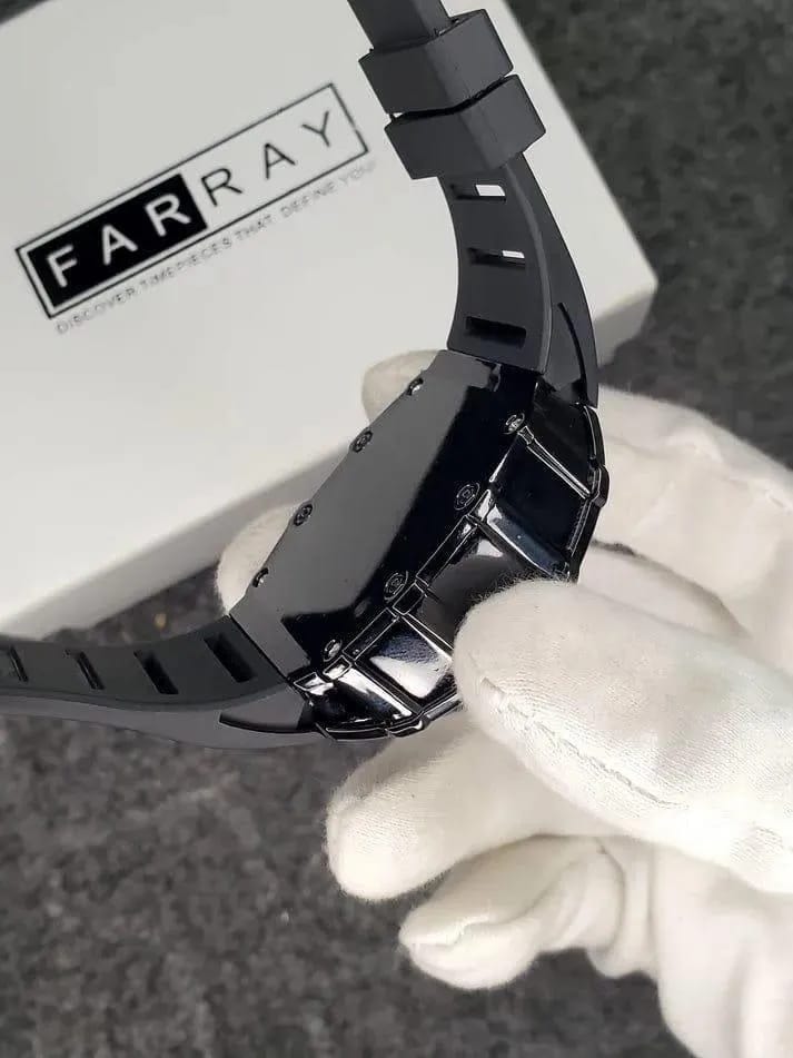 Luxury Skeleton Dial Black Square Watch for Men – Premium Sport Edition
