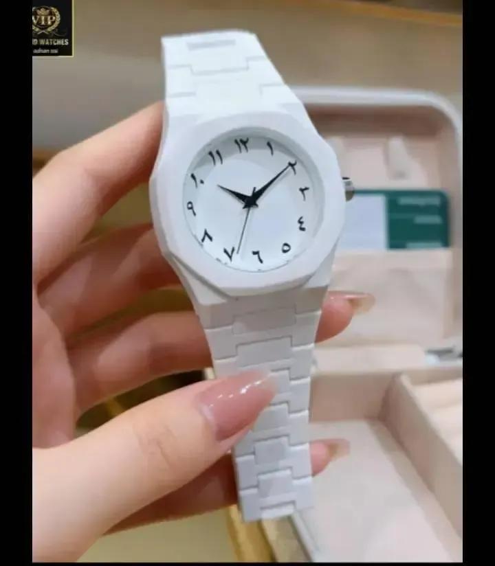 Minimalist White Arabic Dial Watch – Premium Elegant Everyday Timepiece